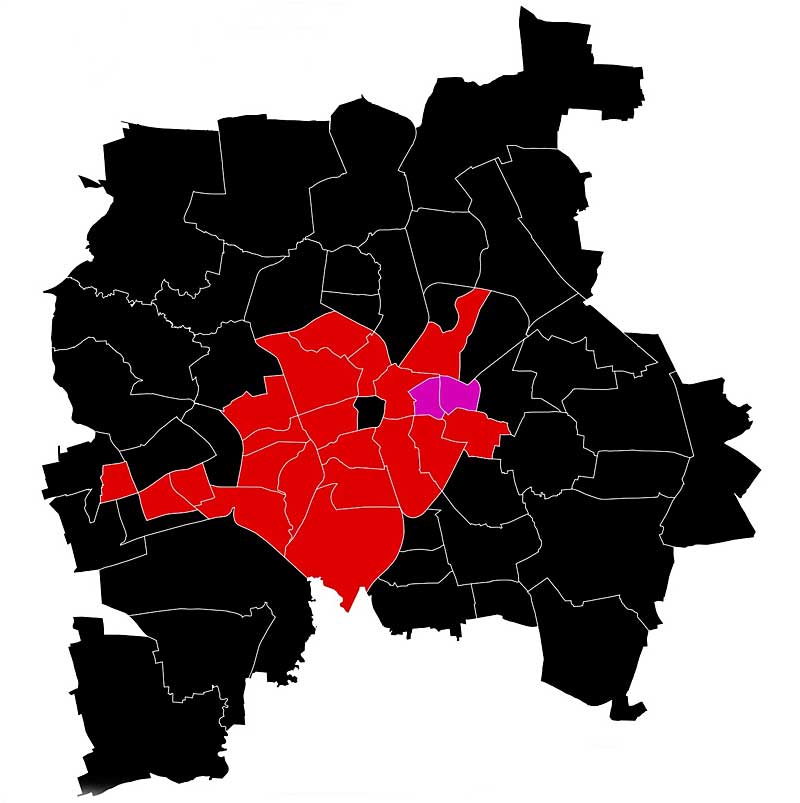 Wahlbezirksergebnisse OBM Wahl in Leipzig